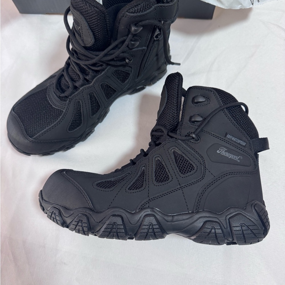 Black Leather Work Boots